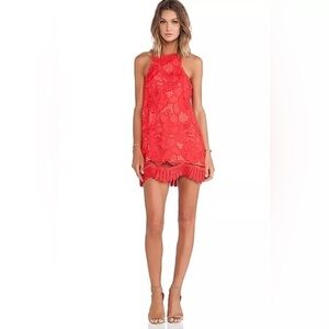 Lovers & Friends Red Caspian Shift Dress Women’s Sz Small